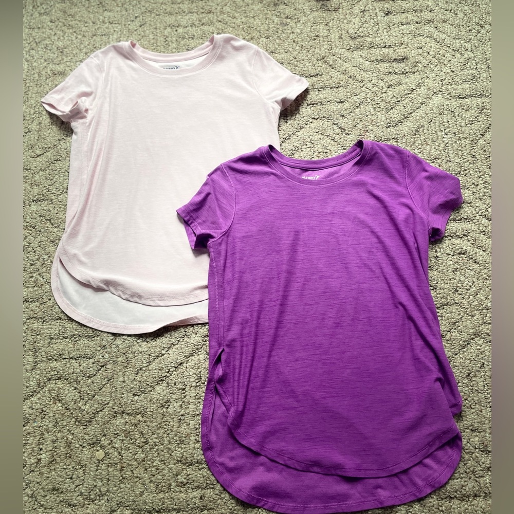 pink and purple athletic tops!
